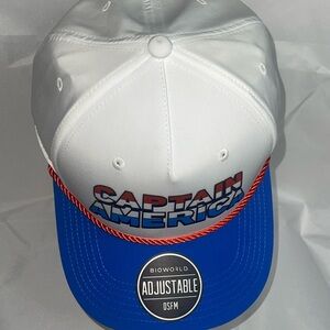 Captain America White and Blue Adjustable Hat